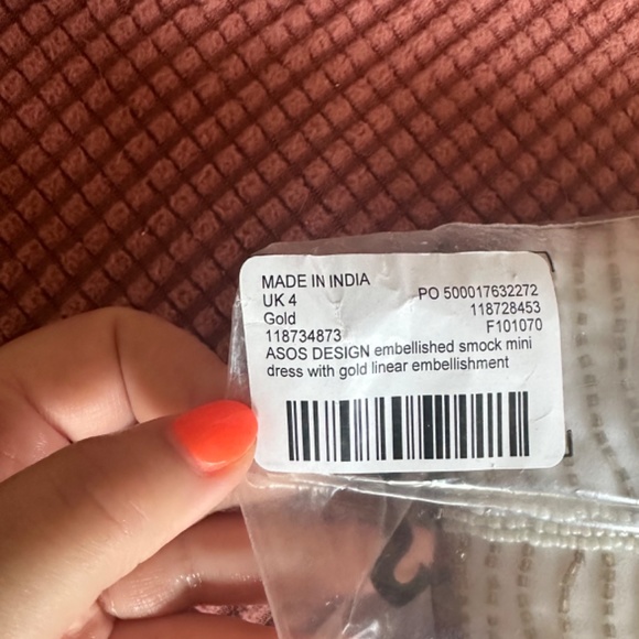 ASOS DESIGN embellished smock mini dress - Picture 3 of 4